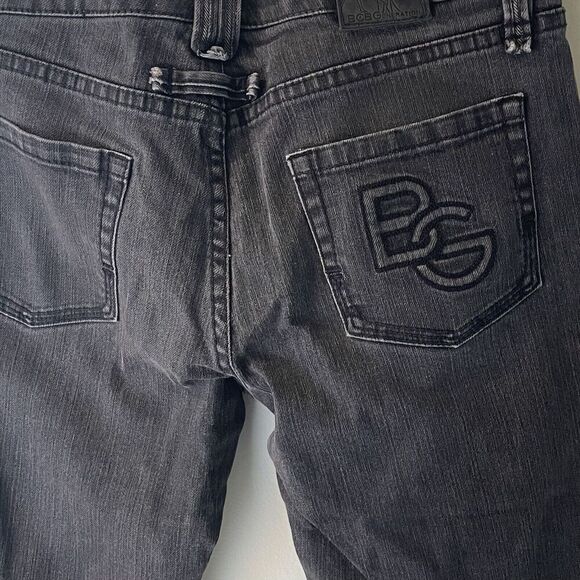 BCBGeneration Jeans 28 Black Dark Grey Denim Generation Logo Straight Leg Skinny - Picture 5 of 7